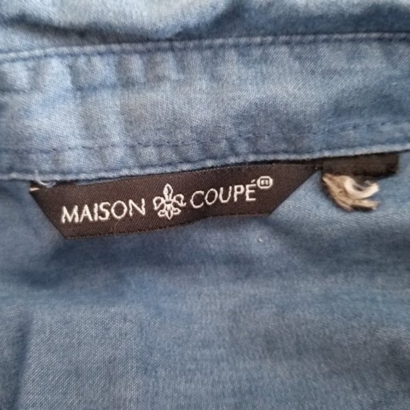 Vintage 90's Retro Denim and fabric Button Down Tank Top - Picture 4 of 4